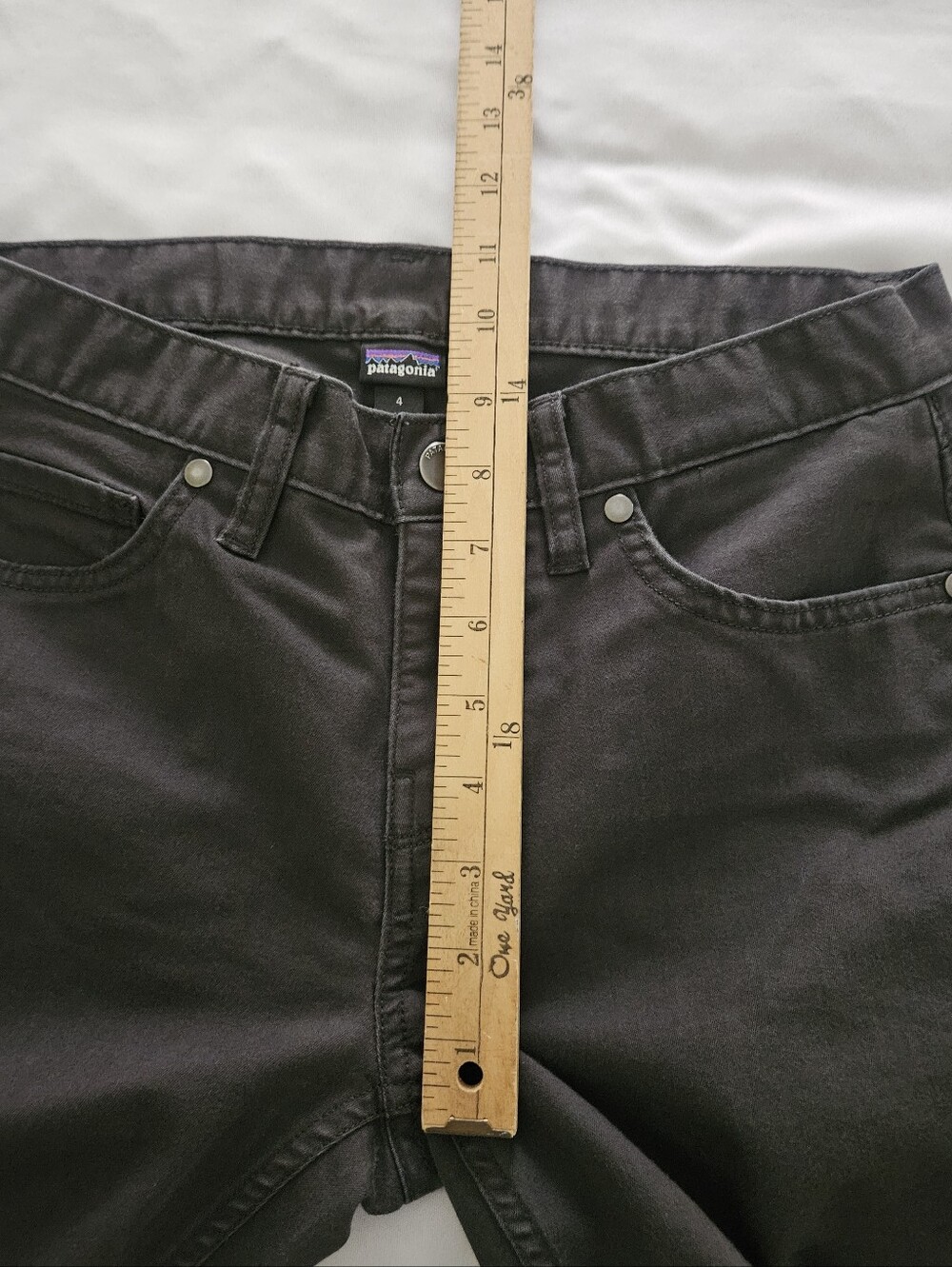 Patagonia Pinyon Pines Pants Charcoal Gray Organic Cotton Twill Size 4 - Picture 12 of 13
